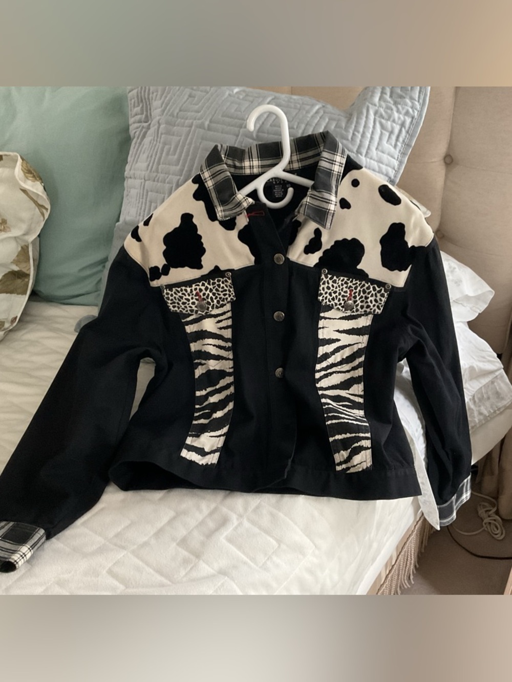 Carole Little Jean style multi print jacket